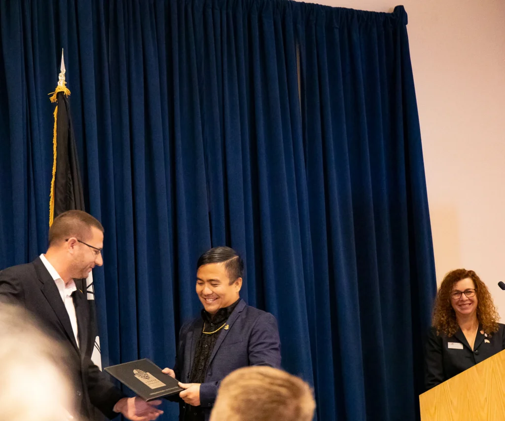 Andrew Budraitis Foundation DeSales University Veterans Day 2025, Brian Budraitis and Reynald Salazar