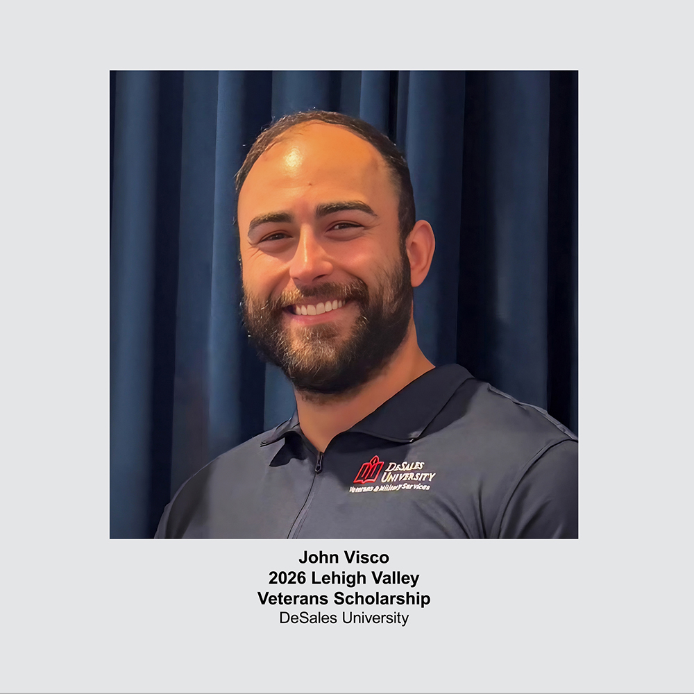 Andrew Budraitis Foundation Awards 2026 Lehigh Valley Veterans Scholarship to John Visco, United States Army Veteran
