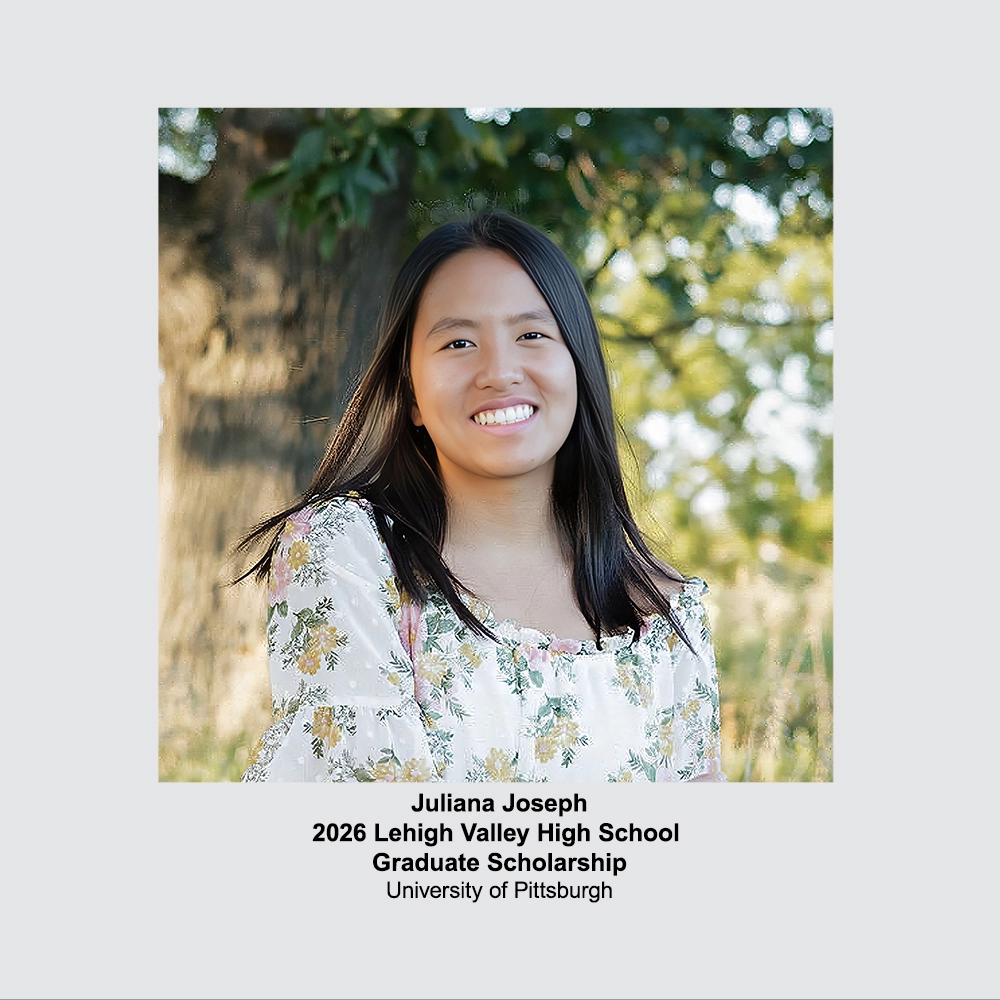 Andrew Budraitis Foundation Awards 2026 Lehigh Valley High School Graduate Scholarship to Juliana Joseph; Headshot of Juliana